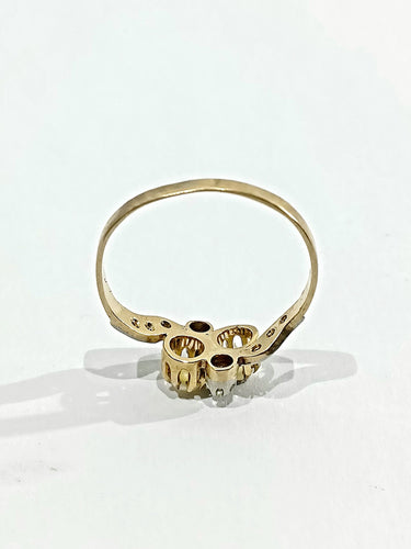 Bague 52.5 Bague Toi Et Moi Or Diamants Et Perles 58 Facettes 2308/1