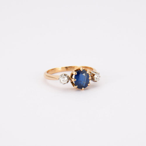 Bague 53 Bague Trilogie Saphir Diamants 58 Facettes