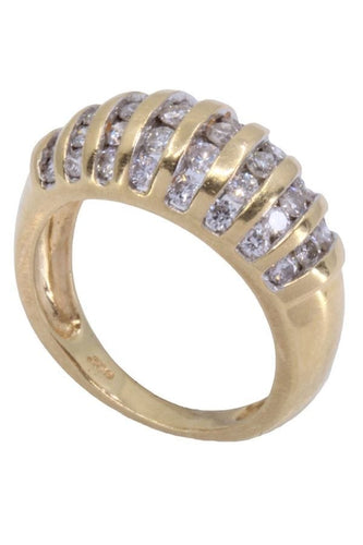 Bague 51 BAGUE JONC DIAMANTS 58 Facettes 070271
