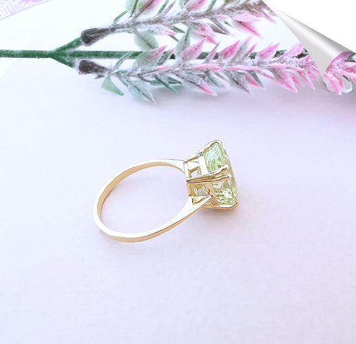 Bague Bague Béryl vert Or Jaune 58 Facettes AA 1516