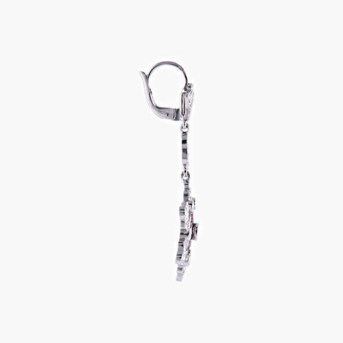 Boucles d'oreilles Pendants d'oreilles rubis et diamants 58 Facettes 460
