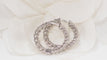 Boucles d'oreilles Créoles en Or blanc et Diamants 58 Facettes F4883