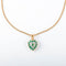 Collier Collier coeur émeraudes or jaune 58 Facettes 2788