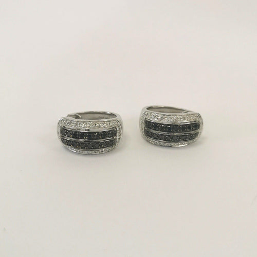 Boucles d'oreilles Boucles d'oreilles créoles Or blanc Diamants 58 Facettes LT 6360