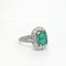 Bague 57 Bague Pompadour or blanc Emeraude et diamants 58 Facettes