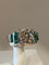 Bague 52 Bague Art Déco Platine, Diamant 1,55cts et Emeraudes 58 Facettes