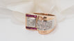 Bague 51 Bague Tank en Or rose, Diamants & Rubis 58 Facettes 32020