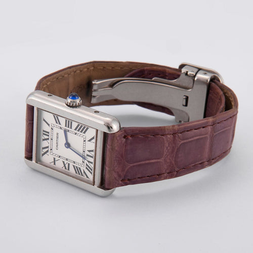 Montre Montre Cartier Tank Solo quartz en acier 58 Facettes