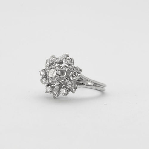 Bague 49 Bague ancienne Or Diamants 58 Facettes