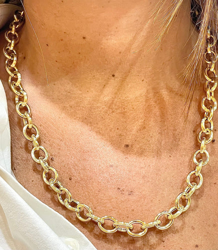 Collier Collier maille Créole jaseron or jaune 58 Facettes