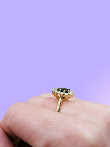 Bague Bague Marguerite saphir et diamants 58 Facettes