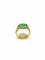 Bague Bague or jaune émeraude ovale et diamants 58 Facettes