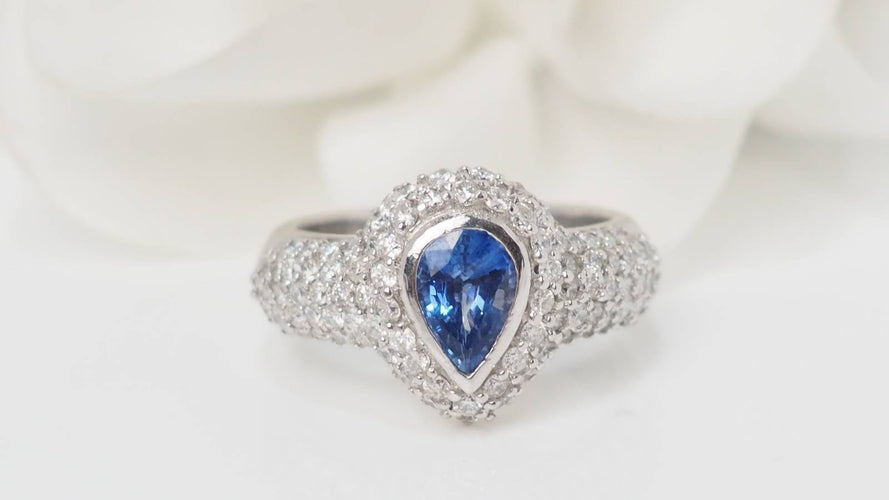 Bague 54 Bague Saphir Ceylan Diamants 58 Facettes 32511
