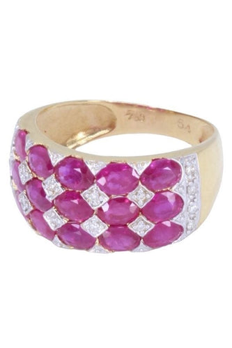 Bague BAGUE MODERNE RUBIS ET DIAMANTS 58 Facettes 071271