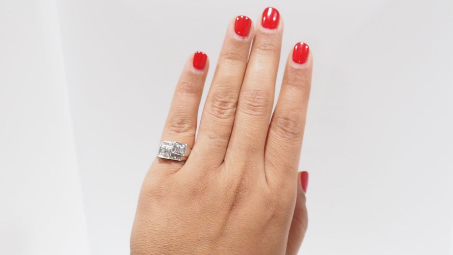 Bague 51.5 Bague Art Déco en platine et diamants 58 Facettes 32258
