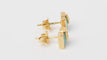 Boucles d'oreilles CLOZEAU - Boucles d'oreilles Or Résine Verte 58 Facettes clozeau