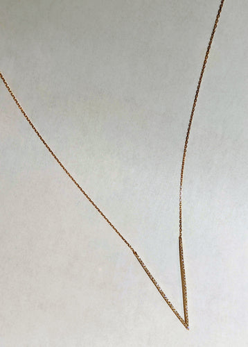 Collier Collier DJULA Grand V en or rose et diamants 58 Facettes