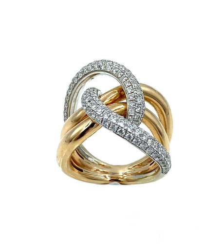 Bague Verdi. Bague 2 ors et diamants 58 Facettes