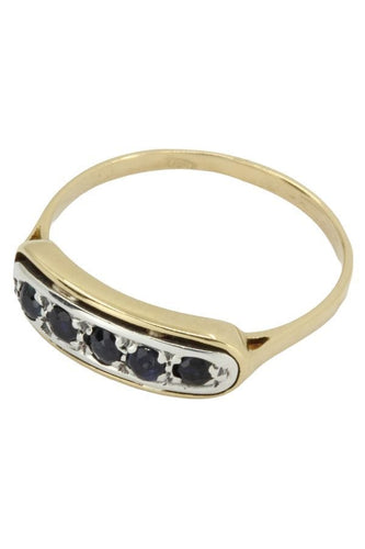 Bague BAGUE JARRETIERE SAPHIRS ANCIENNE 58 Facettes 042861