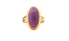 Bague 56 Bague vintage or jaune 18 carats et jade lavande 58 Facettes