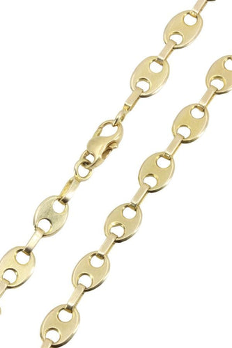 Collier CHAINE MAILLE GRAIN DE CAFÉ PLATE 58 Facettes 054571