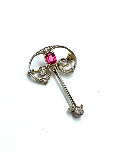 Pendentif Art Nouveau Diamonds Necklace 58 Facettes