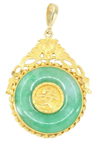 Pendentif PENDENTIF CHINOIS EN JADE 58 Facettes 047411