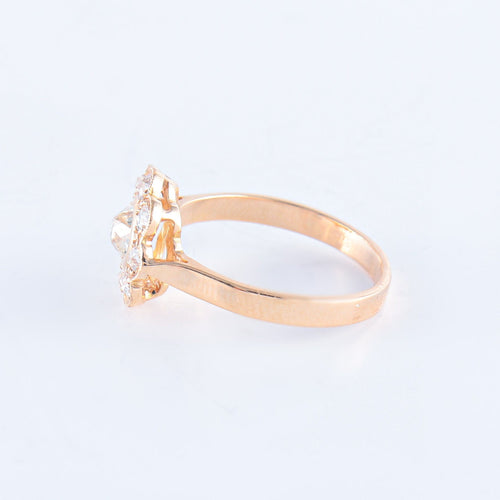Bague Bague Marguerite Or rose Diamants 58 Facettes