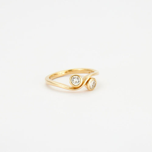 Bague 50 Bague Toi & Moi en Or jaune, diamants 58 Facettes