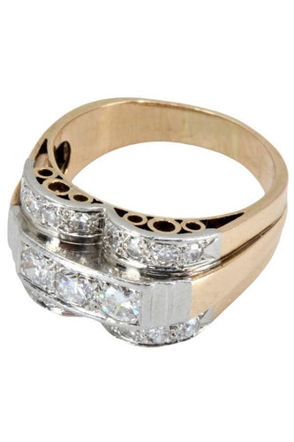 Bague BAGUE DIAMANTS ANNÉES 50' 58 Facettes 051301