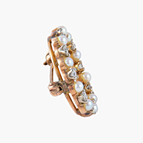 Broche Broche Perles Diamants 58 Facettes
