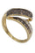 BAGUE MODERNE DIAMANTS CHAMPAGNE ET BLANCS 58 Facettes 060431