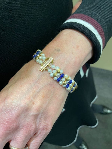 Bracelet BRACELET 3 RANGS PERLES DE CULTURE 58 Facettes 075631