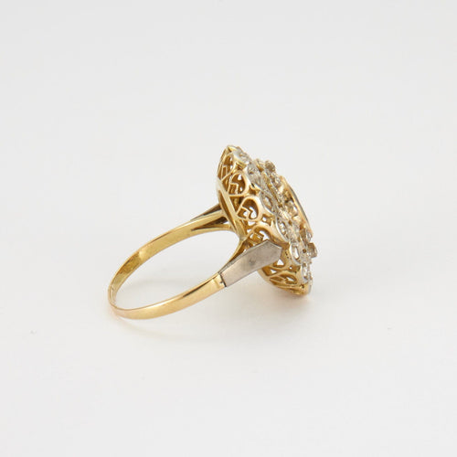 Bague 58 BAGUE ART DÉCO SAPHIR DIAMANTS 58 Facettes