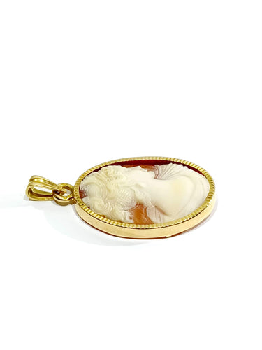 Pendentif Pendentif or rose et Camée coquillage 58 Facettes 3184/1