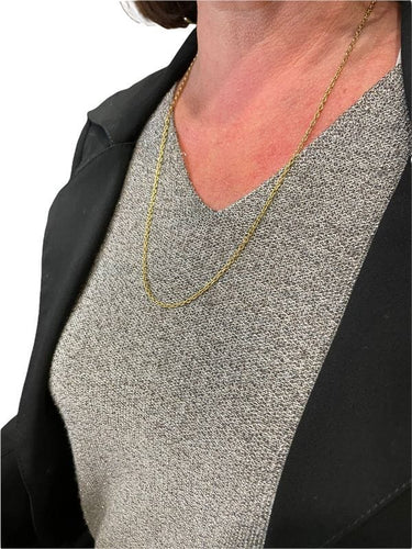 Collier CHAINE MAILLE FORÇAT DIAMANTÉE 58 Facettes 044971
