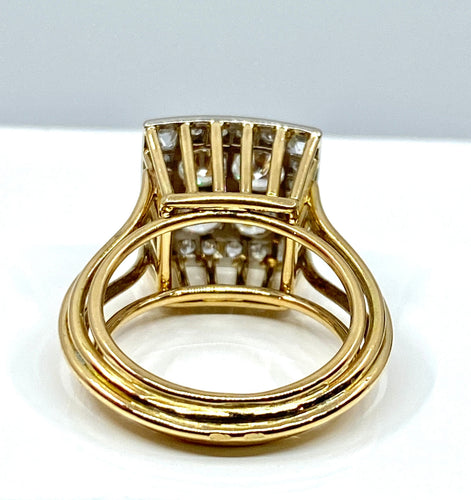 Bague 51 Bague 2 Ors pavée de Diamants 58 Facettes AB225