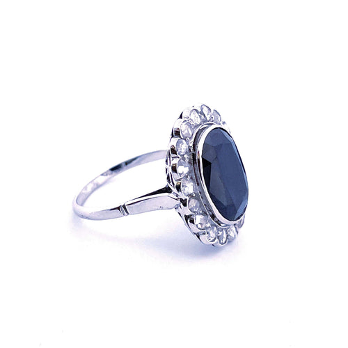 Bague Bague pompadour Saphir & diamants 58 Facettes