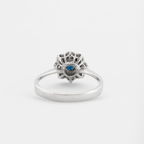 Bague 52.5 Bague petite Marguerite Saphir Diamants 58 Facettes EL2-115