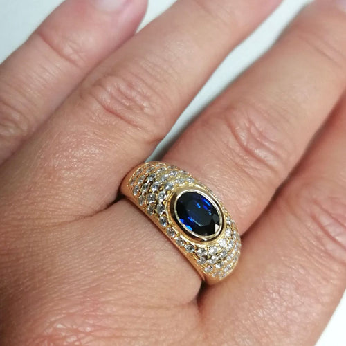 Bague Bague Diamants Saphir 58 Facettes 2789