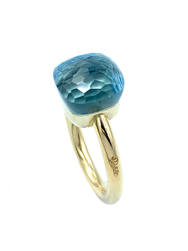 Bague POMELLATO. Bague Nudo Topaze bleue 58 Facettes