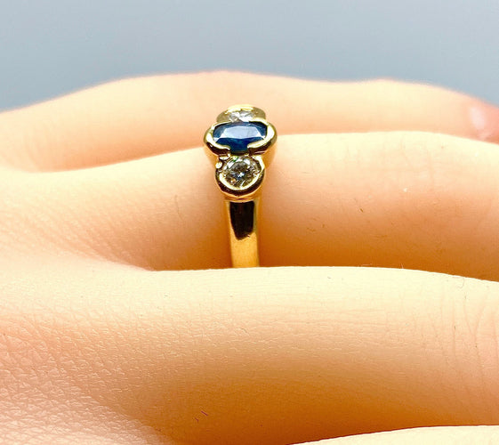 Bague 50 Bague saphir et diamants 58 Facettes AB163