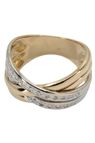 Bague 54 BAGUE ENTRELACÉE DIAMANTS 58 Facettes 053941