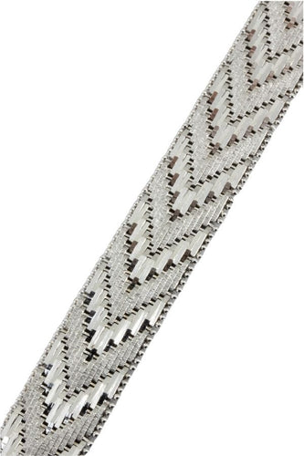 Bracelet BRACELET MAILLE PLATE ARGENT 58 Facettes 043461