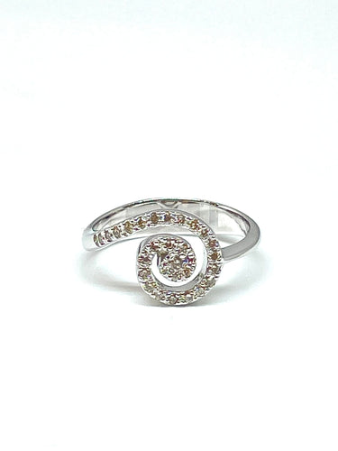 Bague Bague tourbillon or blanc diamants 58 Facettes
