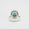Bague BAGUE EMERAUDE OVALE ENTOURAGE DIAMANTS 58 Facettes