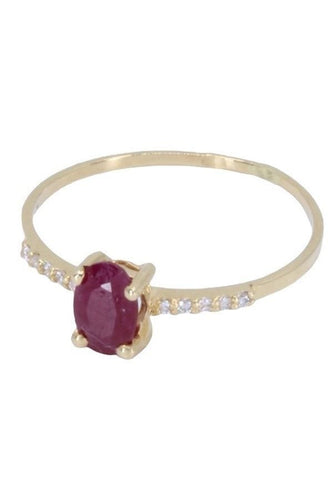 Bague 53 Bague rubis, diamants 58 Facettes 063581