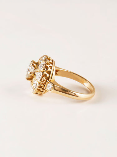 Bague 52 Bague en or jaune et diamants 58 Facettes