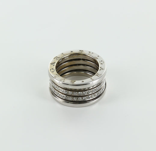 Bague 52 Bague BULGARI " B.Zero 1 " Diamants 58 Facettes