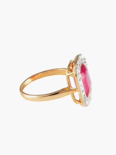 Bague Bague Art Déco 2 Ors Diamants 58 Facettes